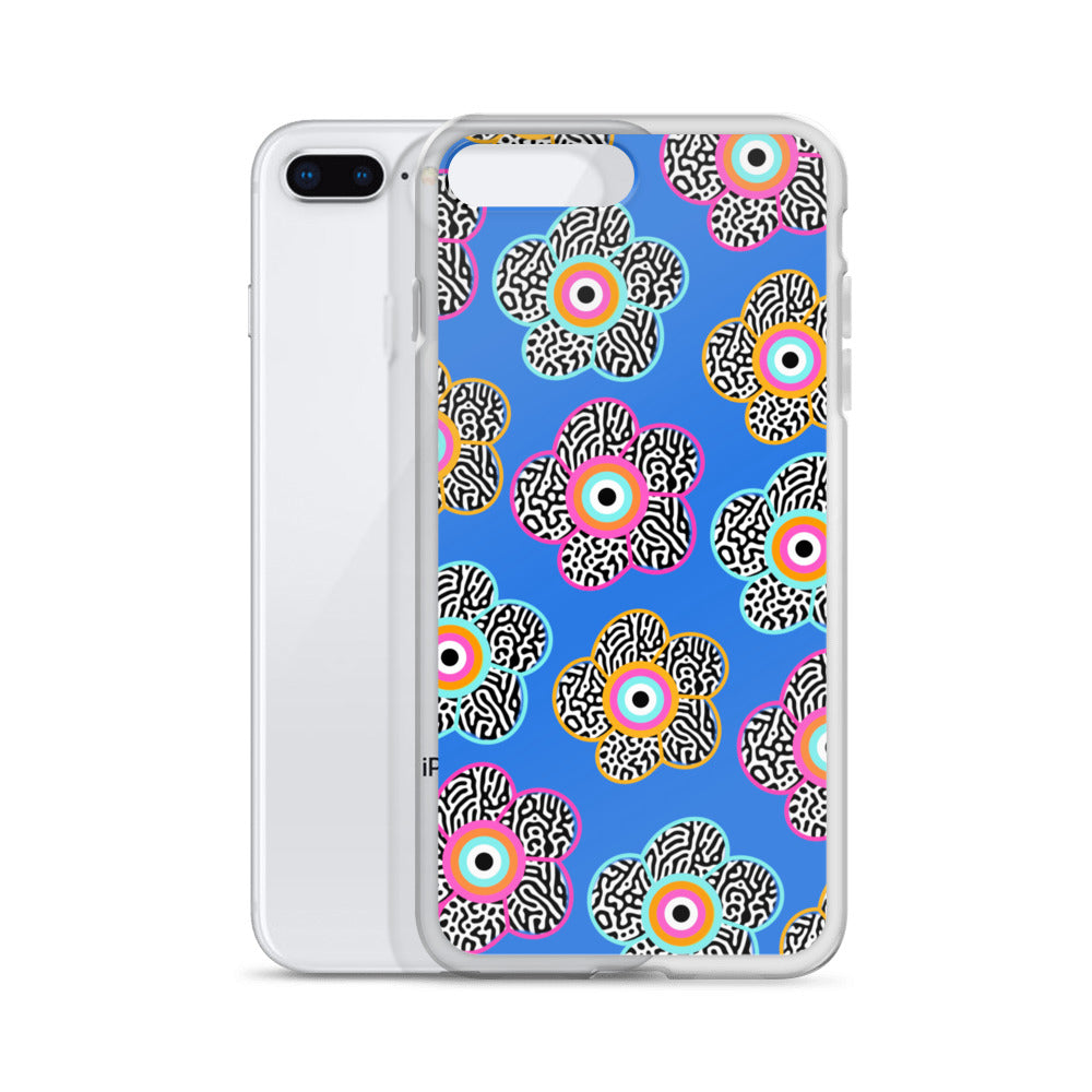 Flower With Evil Eye iPhone Case