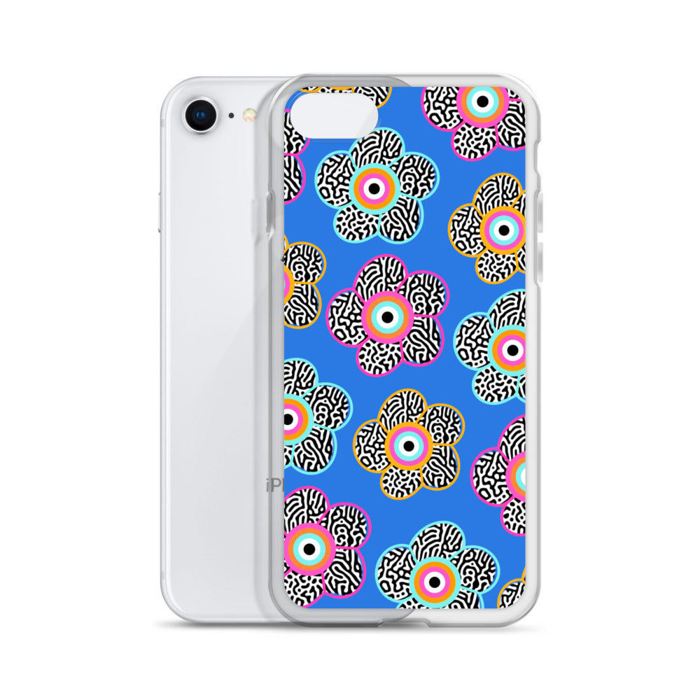 Flower With Evil Eye iPhone Case