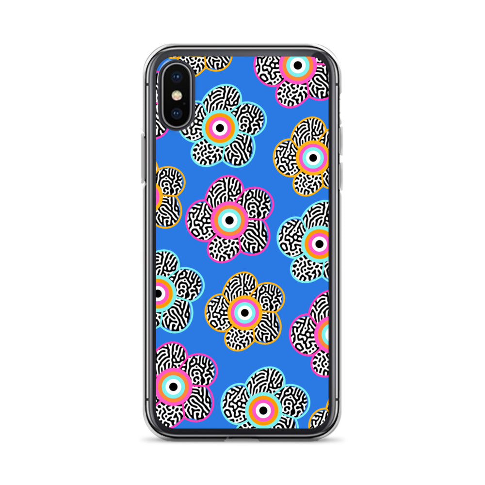 Flower With Evil Eye iPhone Case