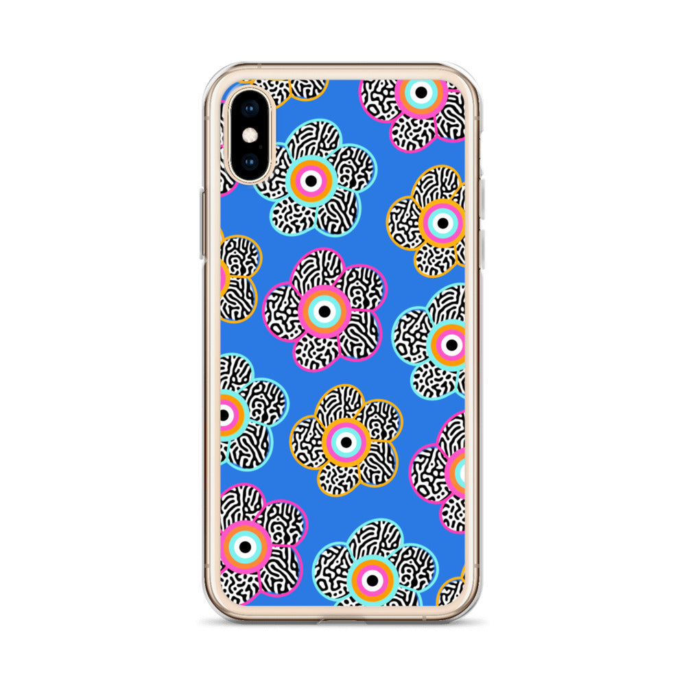 Flower With Evil Eye iPhone Case