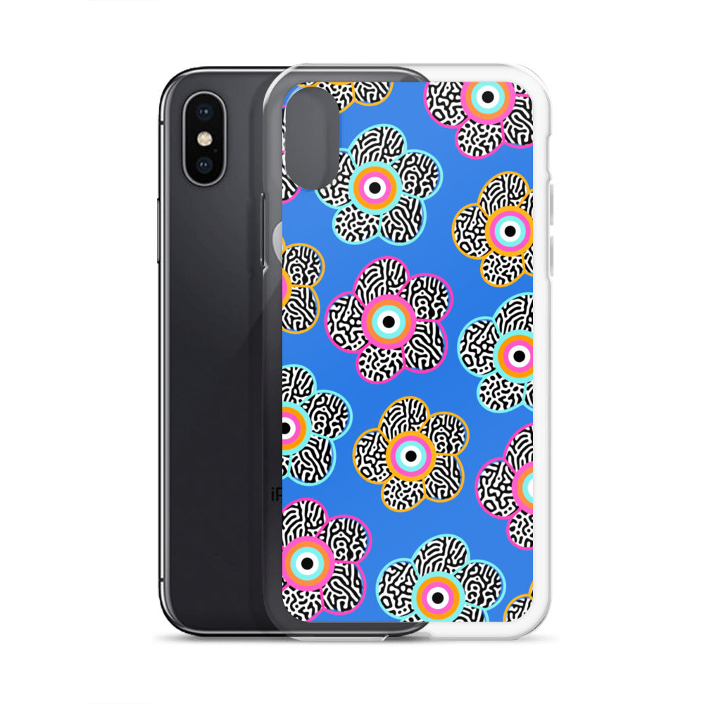 Flower With Evil Eye iPhone Case