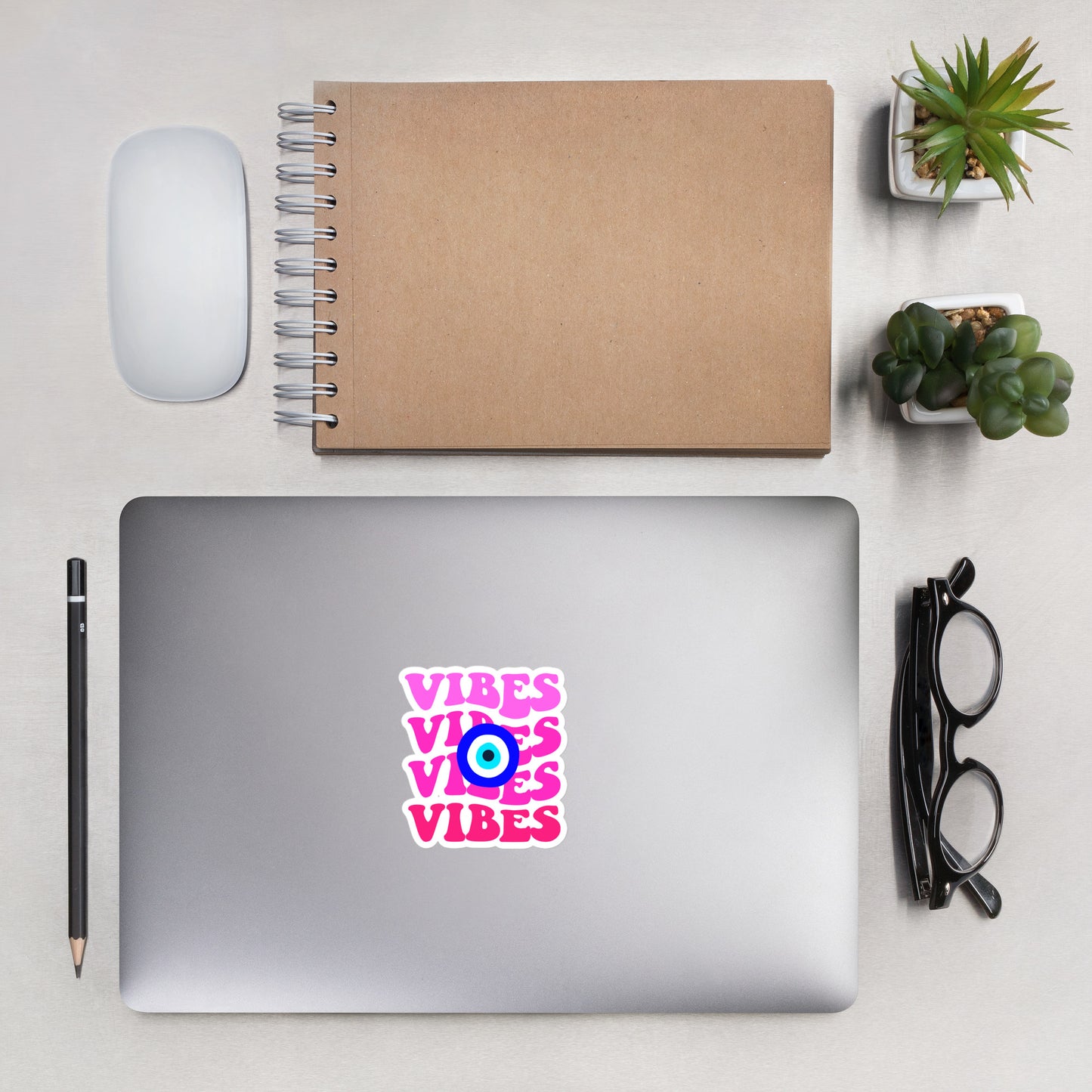 Vibes Evil Eye Bubble-free stickers