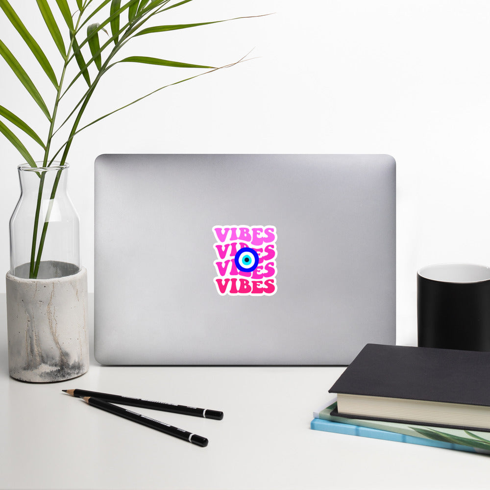 Vibes Evil Eye Bubble-free stickers