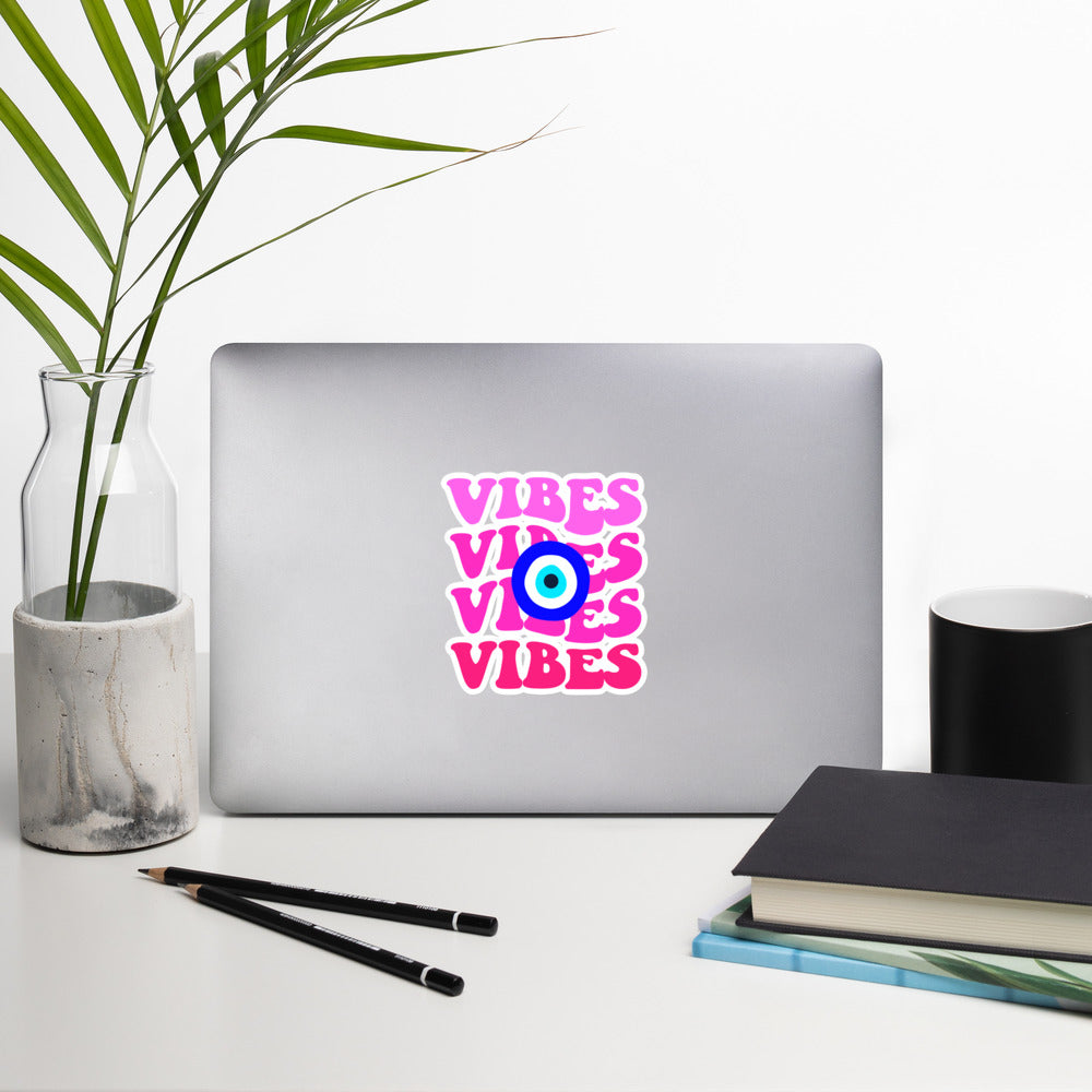 Vibes Evil Eye Bubble-free stickers