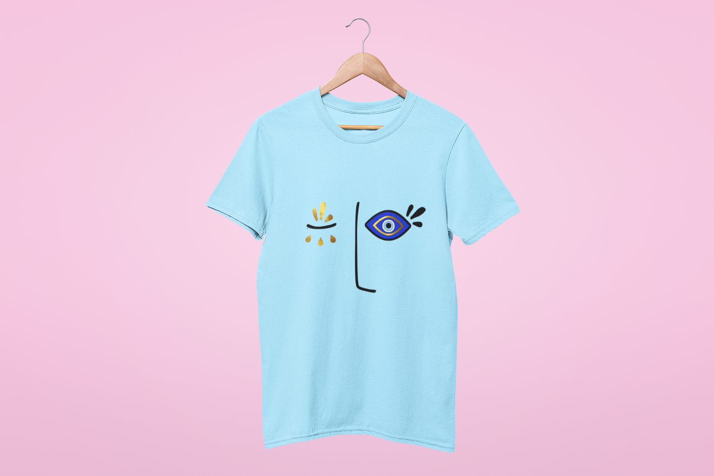 Evil Eye Design T-shirt Face Amida By Zaa