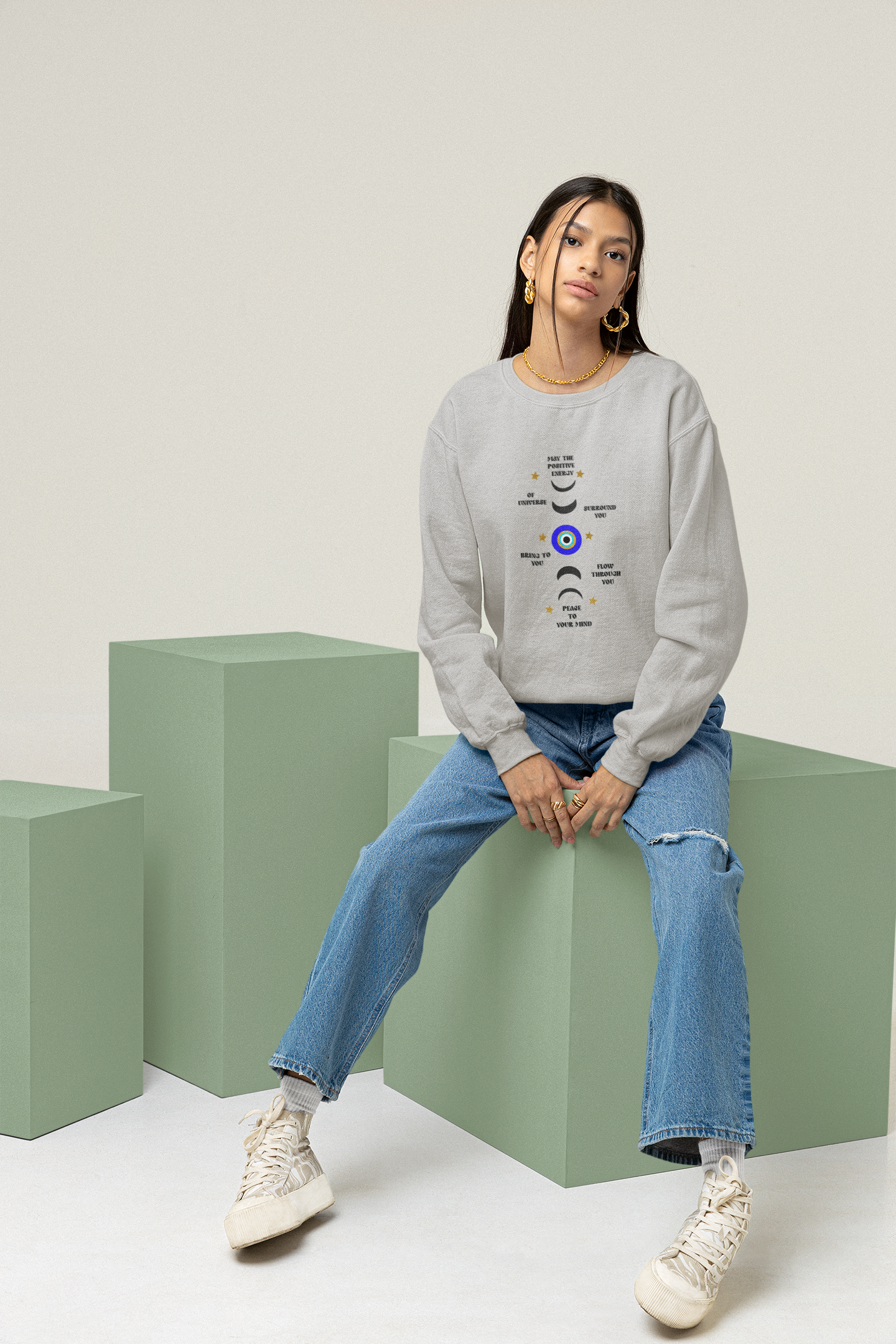 Moon Phases Quotes Sweatshirt