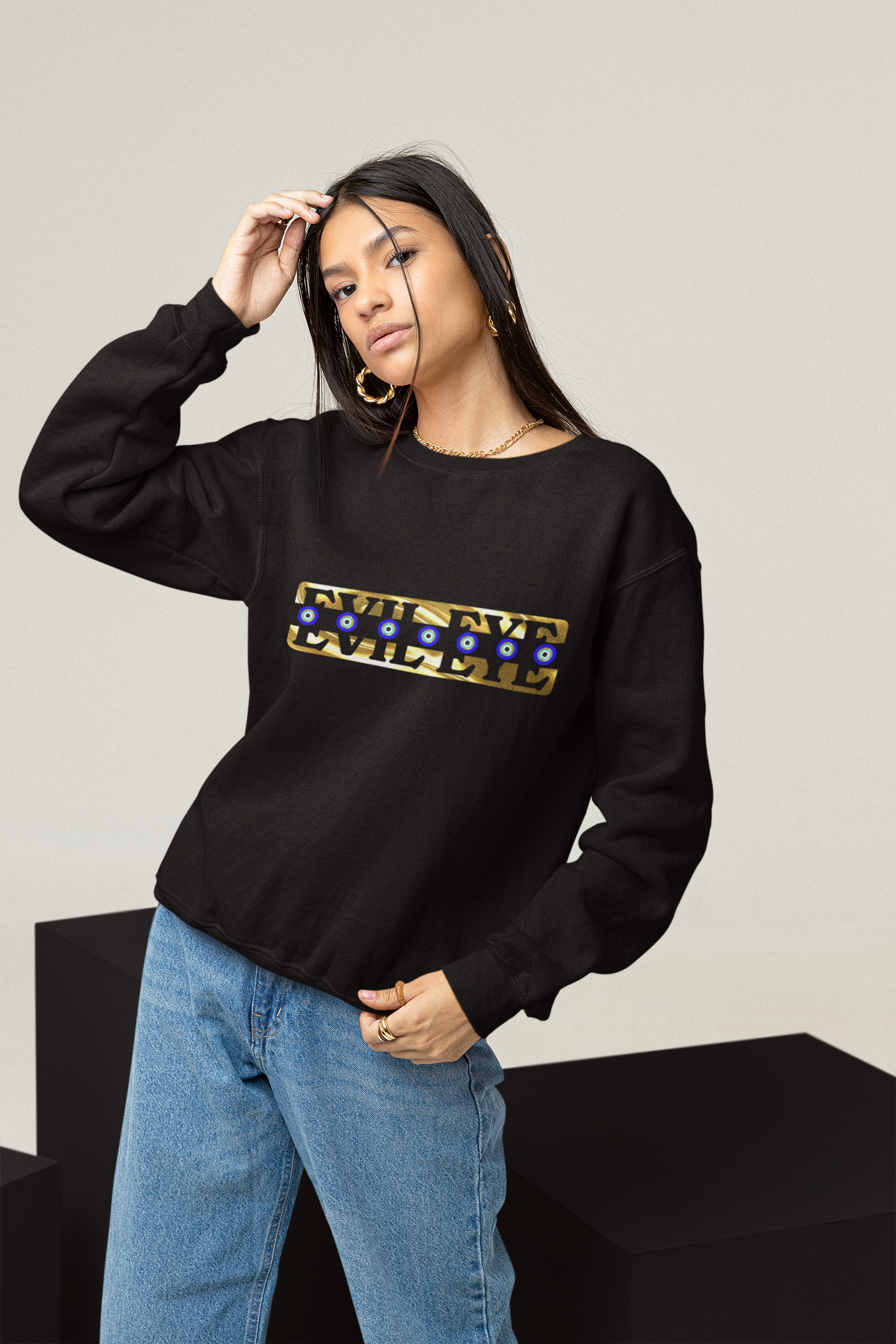 Evil Eye Plate Sweatshirt