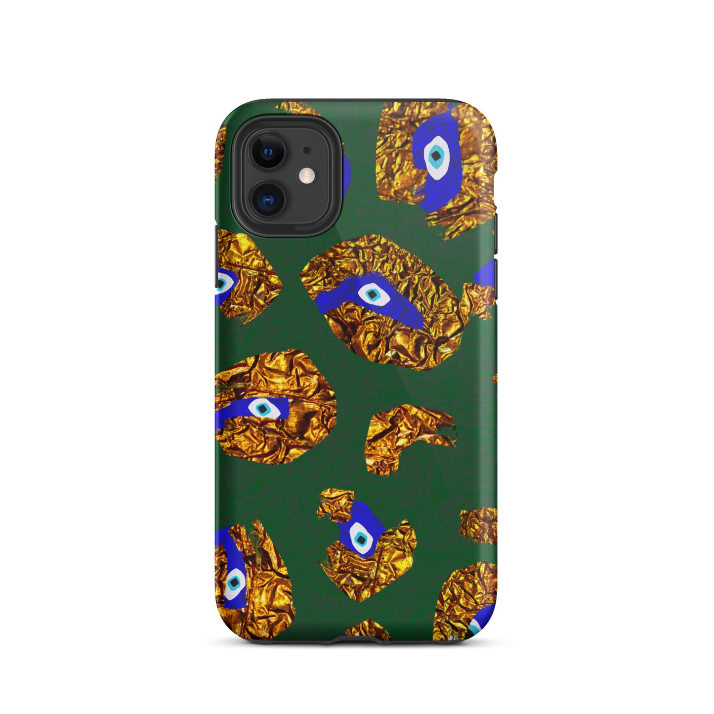 Golden Leopard Eye Tough iPhone case