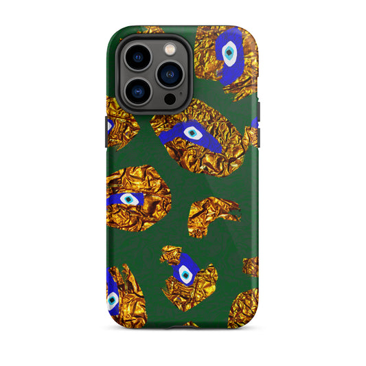 Golden Leopard Eye Tough iPhone case